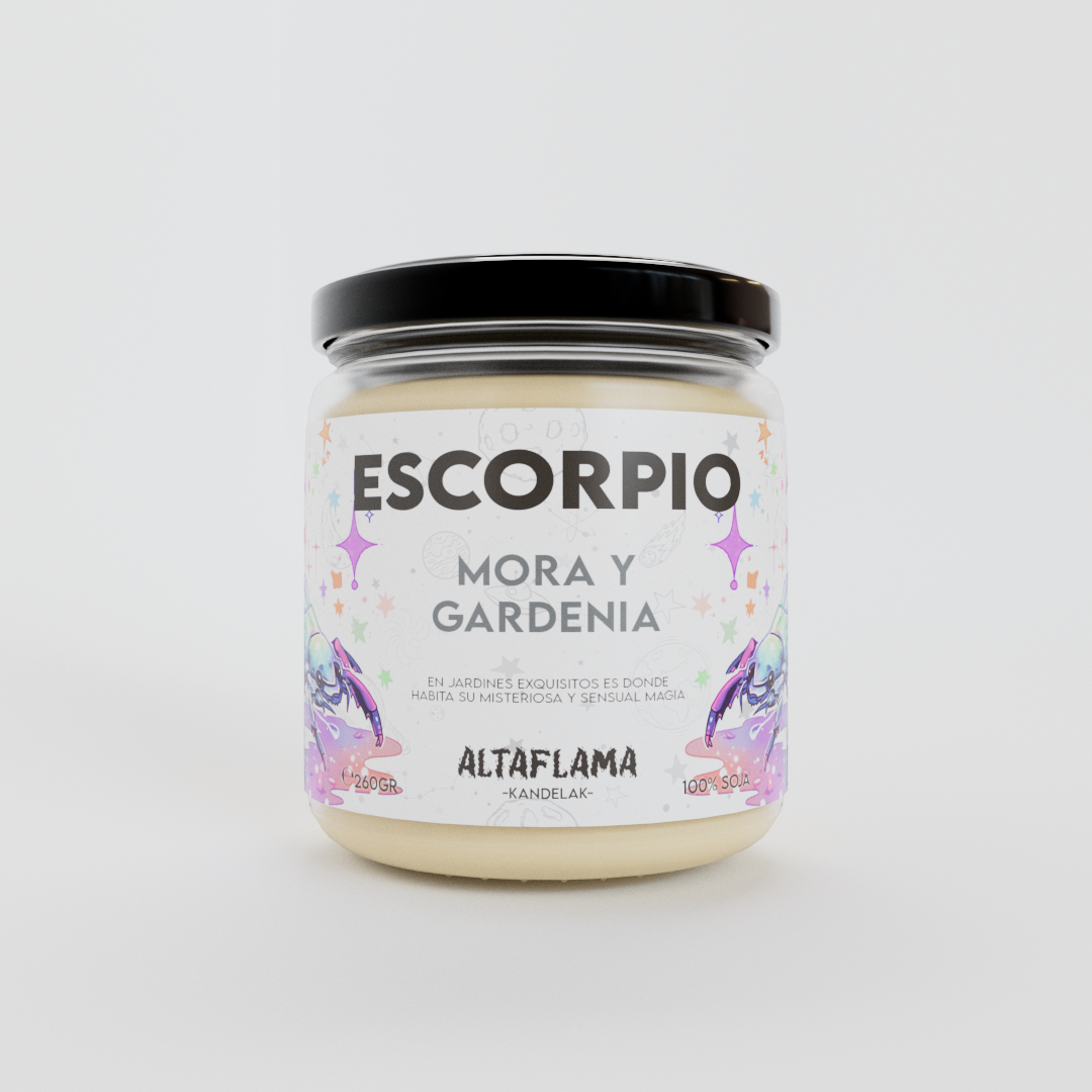 VELA_.0006 Escorpio - Mora y Gardenia (260gr)
