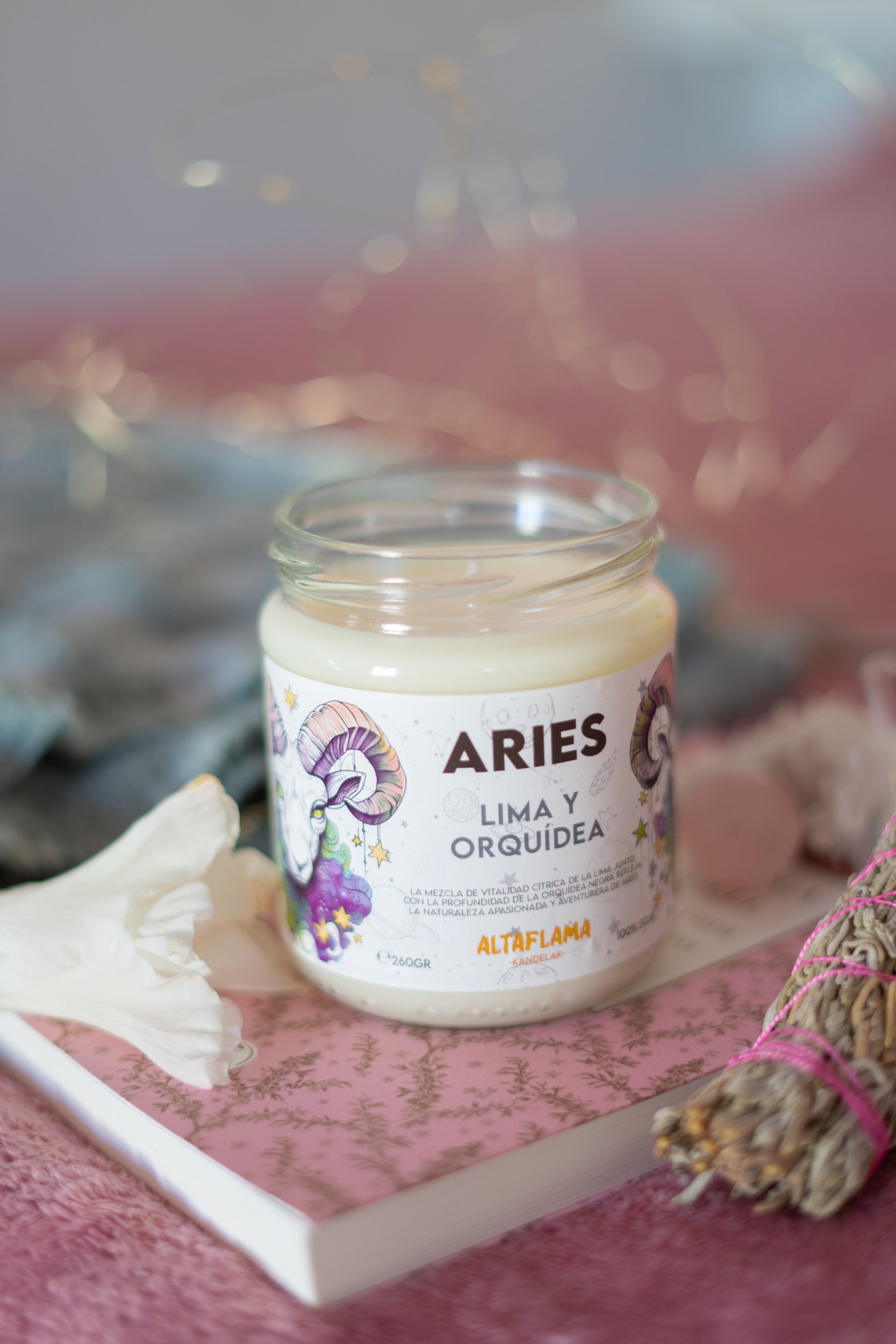 signos (8) Aries - Lima y Orquídea (260gr)