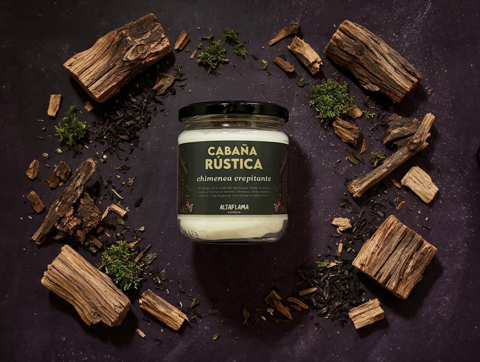 Cabaña Rústica - Chimenea Crepitante (260gr)