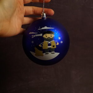 Olentzeroren Gabonetako bola urdina | Bola de navidad azul Olentzero