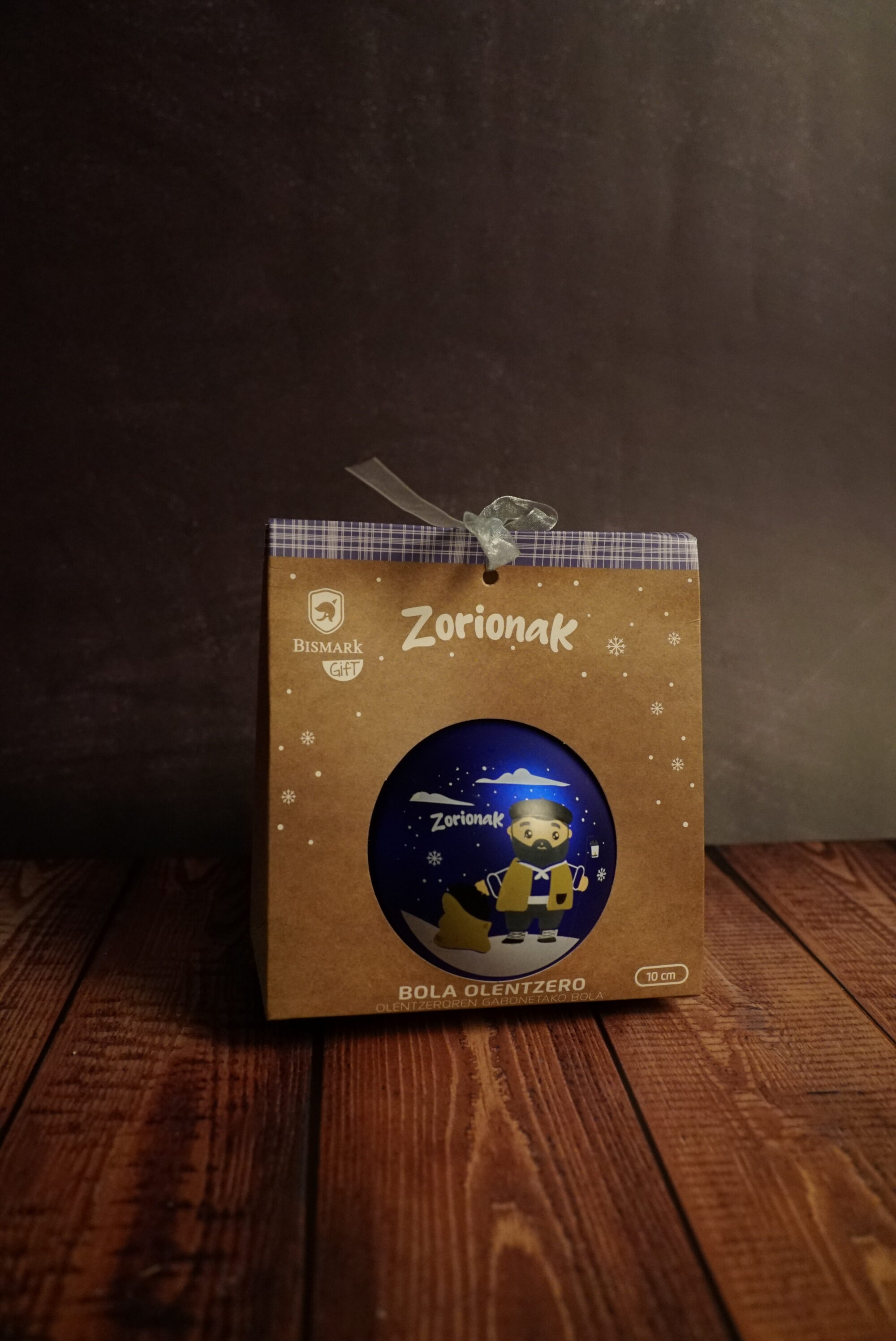 Olentzeroren Gabonetako bola urdina | Bola de navidad azul Olentzero