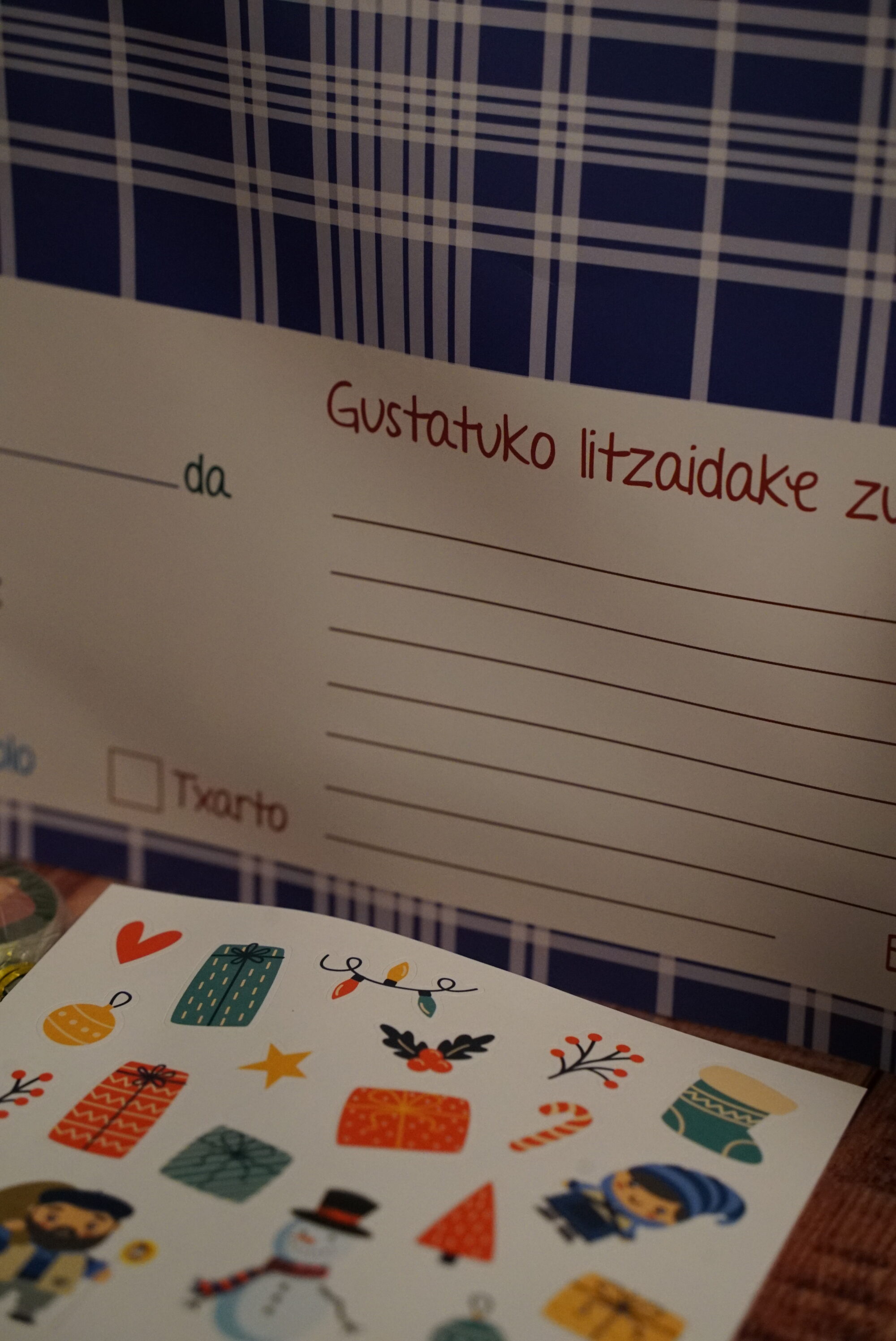 Olentzerori gutuna | Carta para Olentzero