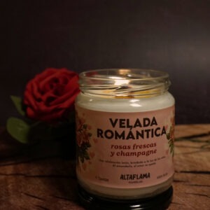 Velada Romántica - Rosas frescas y champagne (260gr)