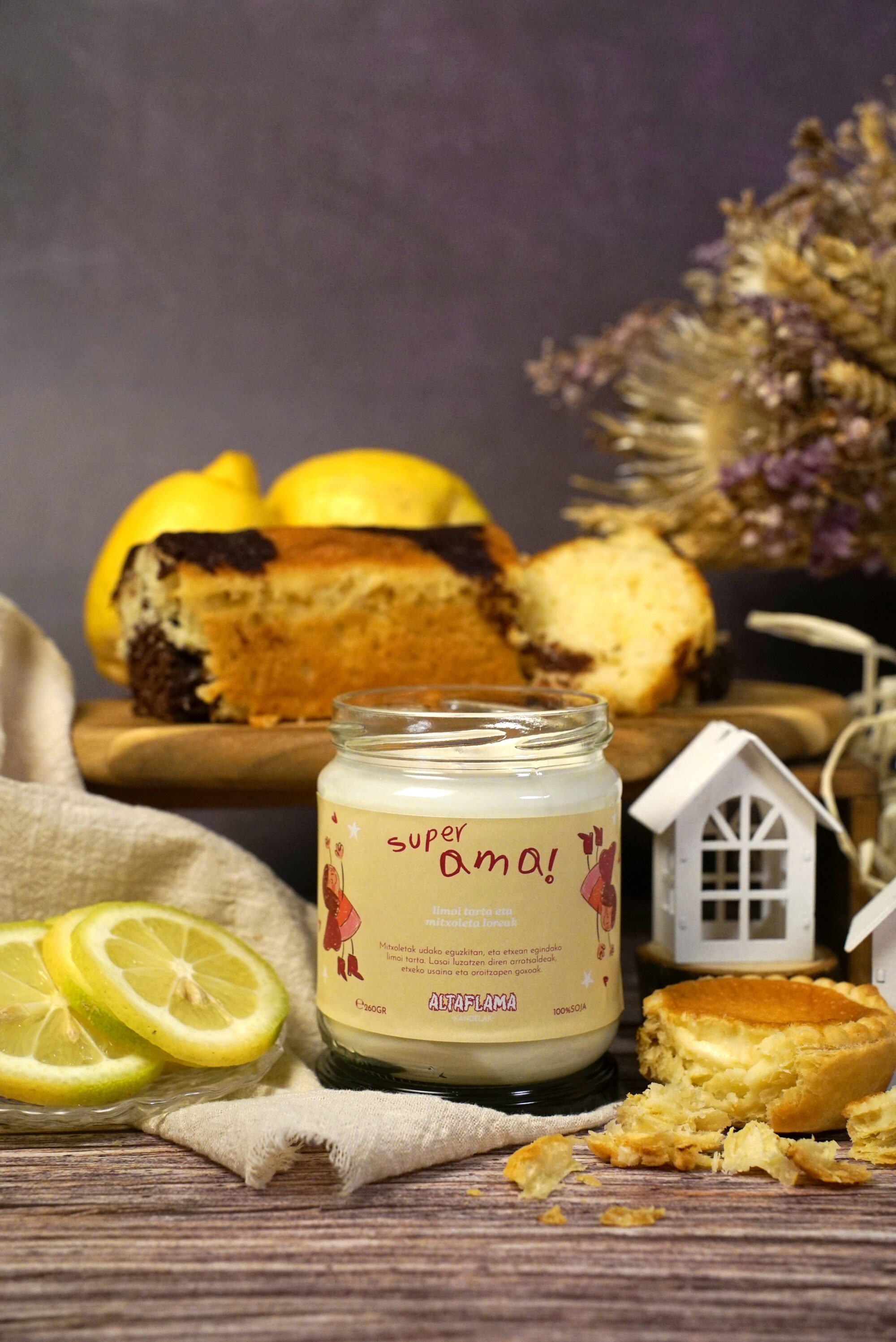 Especial Día de la Madre - Tarta de Limón y Flores de Amapola (260gr)