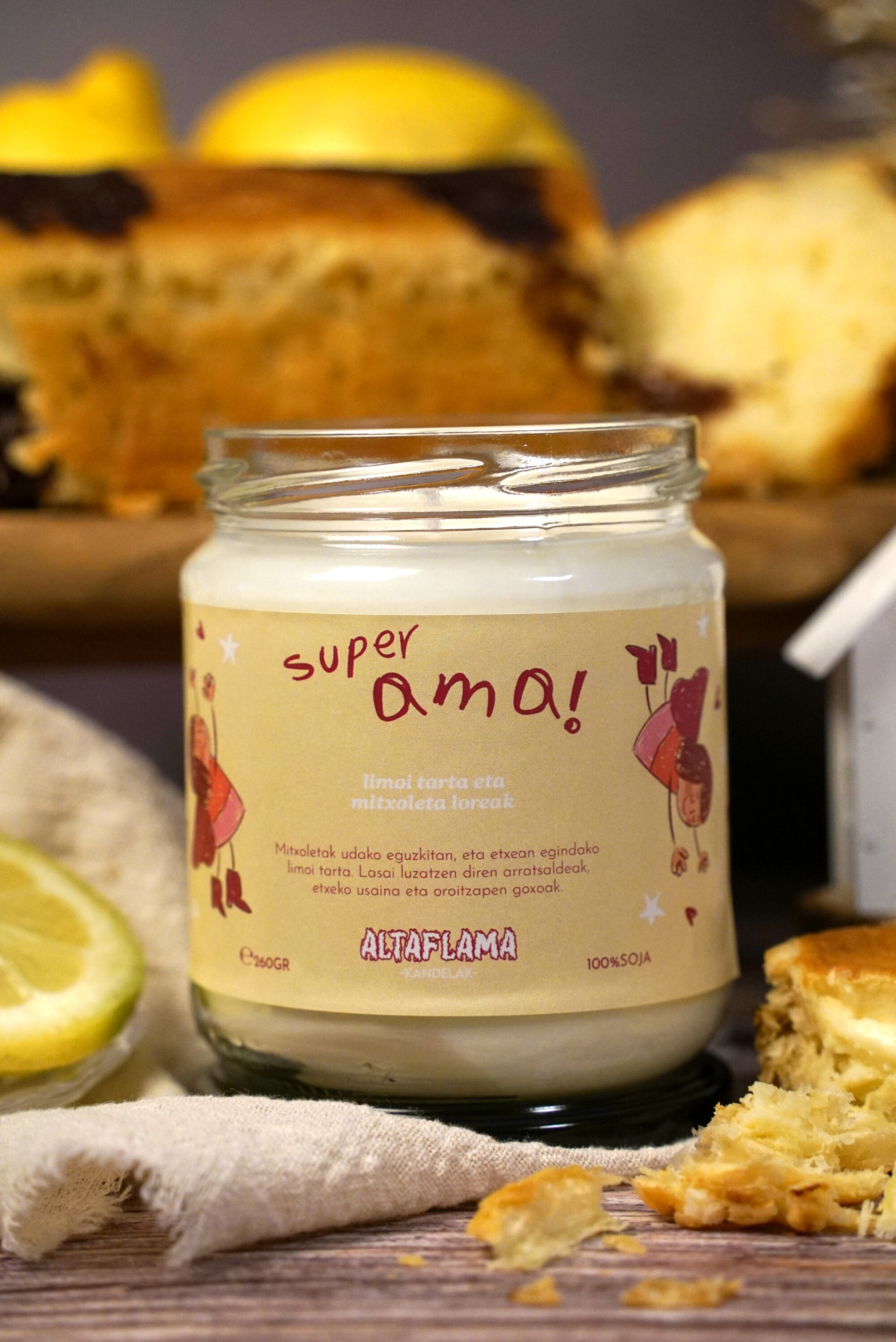 Especial Día de la Madre - Tarta de Limón y Flores de Amapola (260gr)