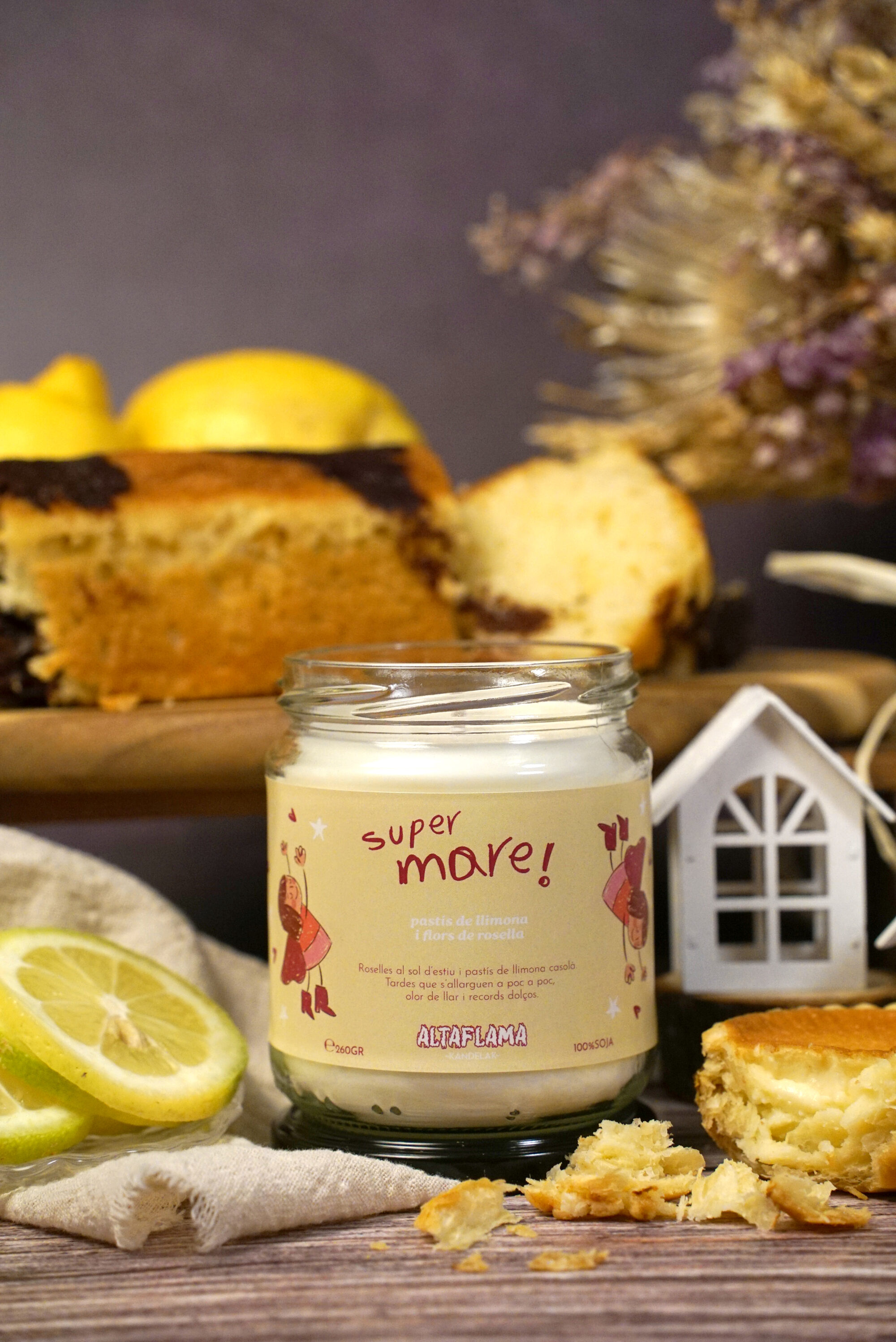 Especial Día de la Madre - Tarta de Limón y Flores de Amapola (260gr)