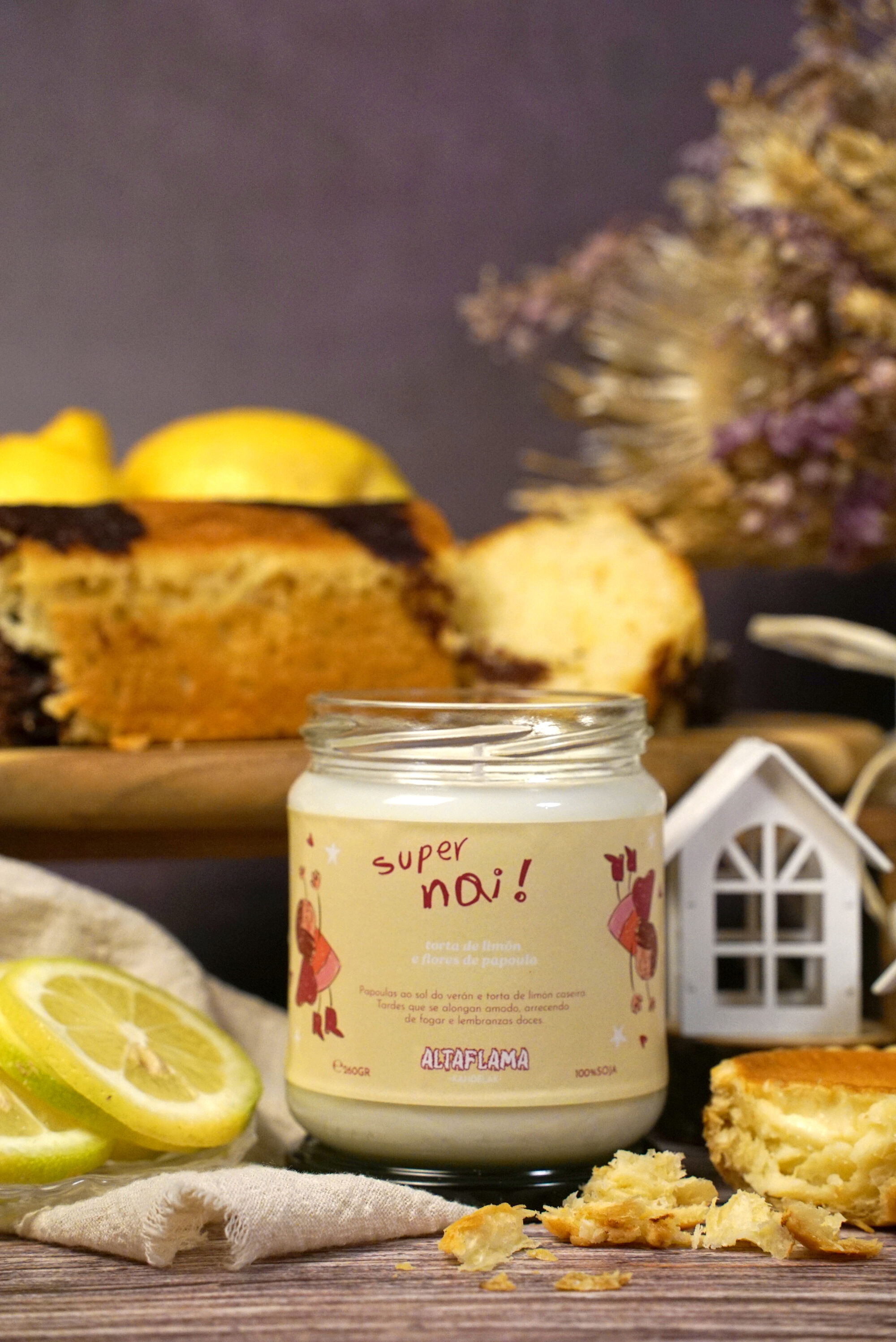 Especial Día de la Madre - Tarta de Limón y Flores de Amapola (260gr)