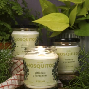 vela anti mosquitos soja citronela composicion Fuera Mosquitos - Citronela y Bergamota (260gr)