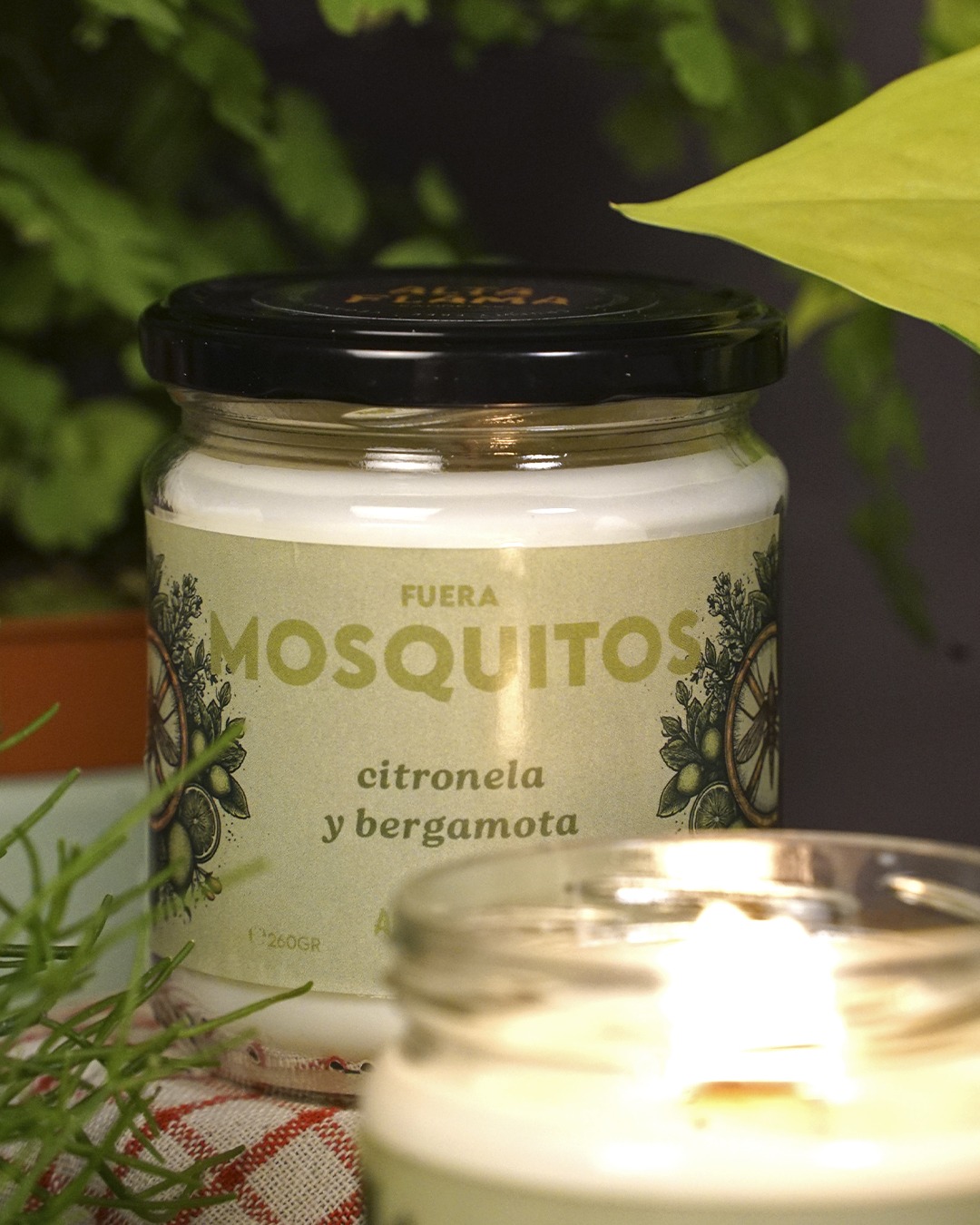 vela anti mosquitos soja citronela detail Fuera Mosquitos - Citronela y Bergamota (260gr)